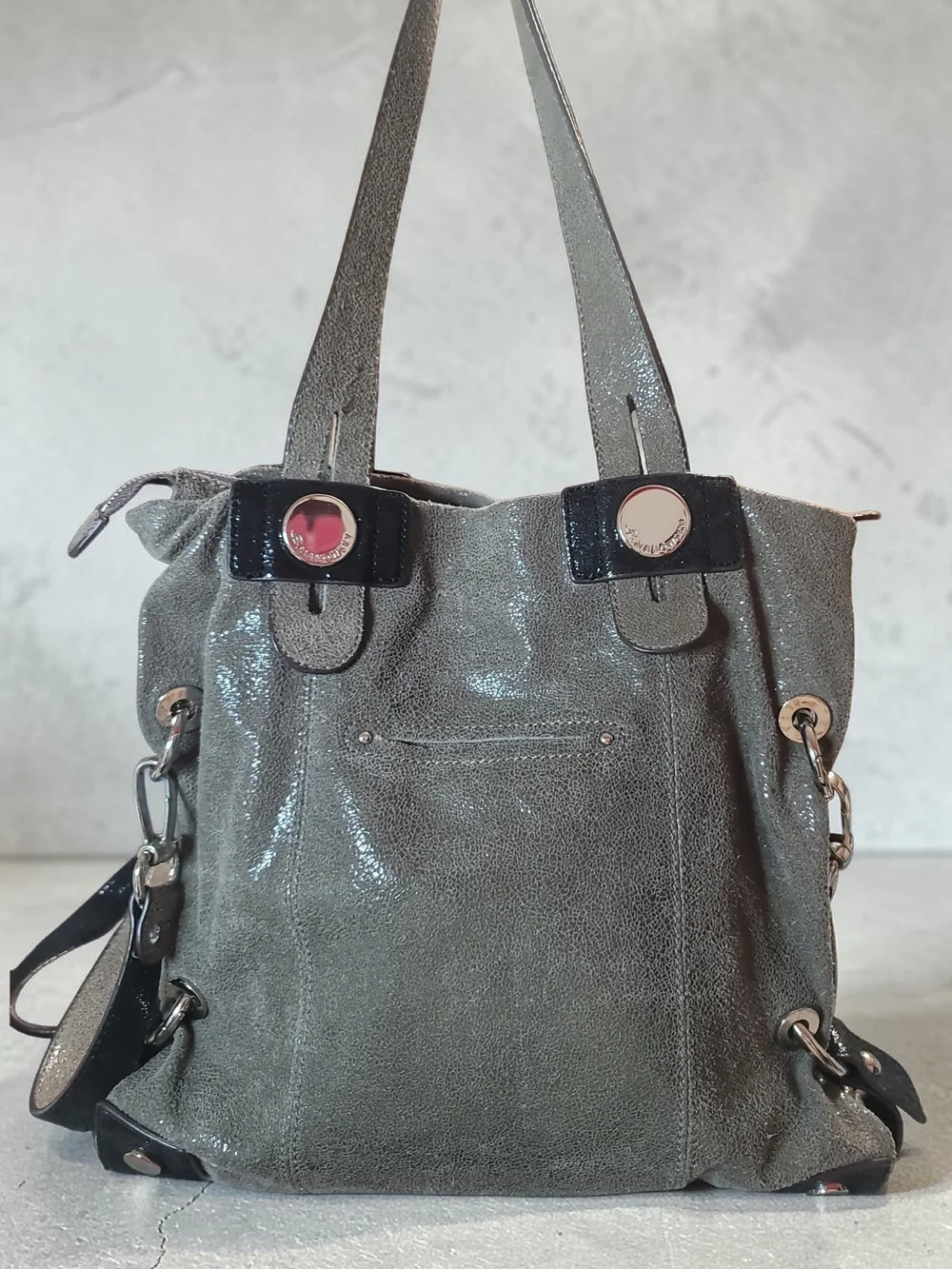b. makowsky Gray Shoulder Bag Euc